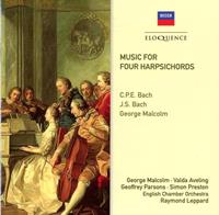 Music for Four Harpsichords: C.P.E. Bach, J.S. Bach, George Malcolm