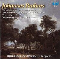 Bracha Eden, Alexander Tamir Brahms Works For 2 Pianos