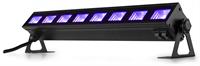 BUVW83 LED BAR met 8 UV / warm white LED's - 30W