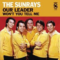 Sunrays - Our Leader b-w Won't You Tell Me 45 - rpm, PS, orange wax w.inlay