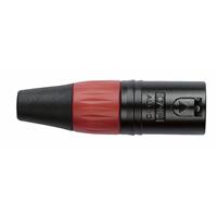 DAP XLR 3-polige zwarte male plug met rode kleurring