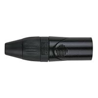 DAP XLR 3-polige zwarte plug X-type met zwarte kleurring