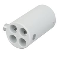 Pipe and drape 4-weg connector 45,7mm wit