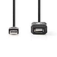 USB-A male naar USB-A female verlengkabel USB 2.0 25m