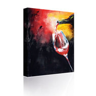 Sound Art Canvas + Bluetooth Speaker Pouring A Glass Of Wine