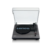 Plattenspieler LENCO LS-10, holzoptik, mit integrierten Lautsprechern