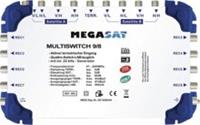 megasat Multiswitch 9/8 Multischalter - Kompaktmultischalter, 9 Eingänge, 8 Ausgänge, Quattroswitch-LNB tauglich, Netzteil beiliegend