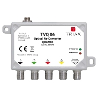 Triax TVQ 06 - Quattro Rückumsetzer TVC 06 und TVQ 06 sind optische Rückumsetzer der neuen GEneration, die das gestapelte optische Signal eines Opto-LNBs TOL oder Opto-Kits TOU 232 (IES 1) i