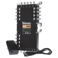 televes MS512NCQ Nevoswitch - Extrem kompakte Bauform für platzsparende Montage - Kompatibel mit jedem LNB dank des 22KHz-Generators (Quad-tauglich) - Sehr flexibel: Aufgrund zuschaltbarer Abschl