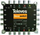 televes MS516NCQ Nevoswitch - Extrem kompakte Bauform für platzsparende Montage - Kompatibel mit jedem LNB dank des 22KHz-Generators (Quad-tauglich) - Sehr flexibel: Aufgrund zuschaltbarer Abschl