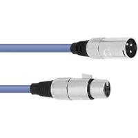 omnitronic 3022010L XLR Verbindingskabel [1x XLR-stekker 3-polig - 1x XLR-bus 3-polig] 3.00 m Blauw