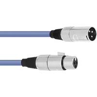 omnitronic XLR Verbindungskabel [1x XLR-Stecker 3 polig - 1x XLR-Buchse 3 polig] 1.50m Blau