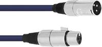 omnitronic 3022010N XLR Verbindingskabel [1x XLR-stekker 3-polig - 1x XLR-bus 3-polig] 5.00 m Blauw