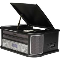 denver MRD-51 Stereoset DAB+, CD, Cassette, Platenspeler, AUX, USB Opnamefunctie 2 x 2.5 W Bruin