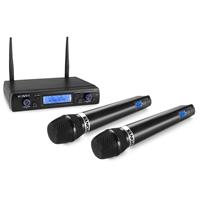 Vonyx WM62 Wireless Microphone System with x2 Handheld Microphones