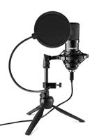 Vonyx CM300B USB studio microfoon met popfilter - Zwart