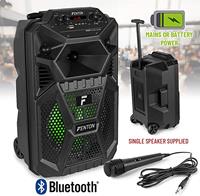 Fenton FPC8T accu speaker 50W met Bluetooth, microfoon en LED