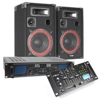 Vonyx MAX Complete 500W Bluetooth DJ Set met Speakers, Versterker en Mixer