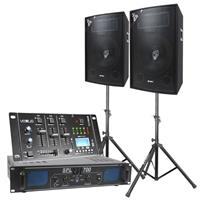 Vonyx SkyTec Complete 700W DJ Bluetooth Geluidsinstallatie met Standaards