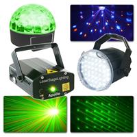 Complete Lichtset met Laser, Jelly Ball en stroboscoop