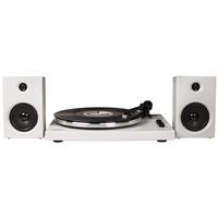 Crosley T150 Turntable with External Speaker and Bluetooth (White)