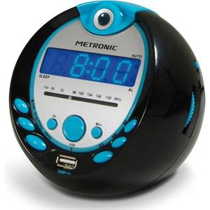 Metronic Radiowecker Sportsmann mit Projektion, USB, MP3 schwarz/blau
