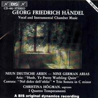 Handel, Georg Friederich - Nine German Arias (I Quattro Temperamenti, Bergman, Hogman) CD