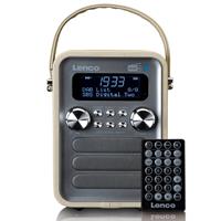 Draagbare Dab+ Fm Radio Met Bluetooth En Aux-ingang, Oplaadbare Batterij Lenco Pdr-051tpsi Taupe