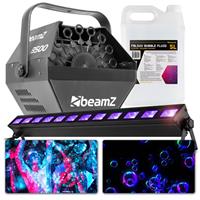 BeamZ neon party pakket met o.a. Blacklight en bellenblaasmachine
