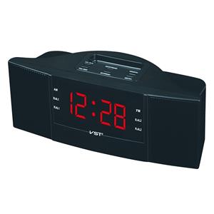 Huismerk Clock Controlled Radio LED Clock AM / FM Digital Gift (Rood)