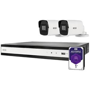 ABUS Security-Center ABUS TVVR36422T - NVR + Kamera(s) - verkabelt (LAN 10/100) - 4 Kanäle - 1 x 1 TB - 2 Kamera(s)
