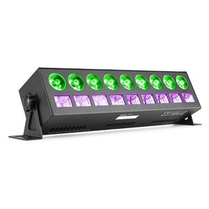BeamZ LCB99 LED bar met 9x kleuren LED's en 9x blacklight LED's