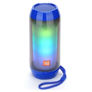 T&G TG643 Draagbare Bluetooth-luidspreker met LED-lampje - Blauw