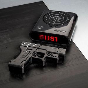 Nutcrackers Gun Alarmklok - Zwart
