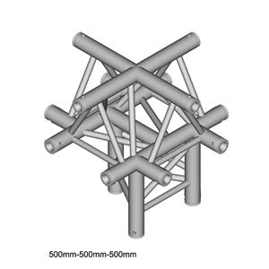 Duratruss DT 33/2-C52-XU driehoek truss 5-weg kruis apex up