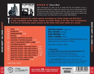 In-akustik GmbH & Co. KG / FINGERPOPPIN RECORDS Archie Shepp & Bill Dixon Quartet+10 Bonus Track