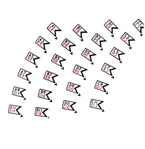 Fiftiesstore Wurlitzer 1800 sticker letters en nummers voor platenmagazijn