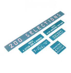 Fiftiesstore Wurlitzer 2100 instructie glaasjes (6 stuks)