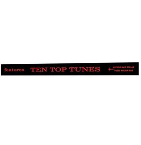 Fiftiesstore Wurlitzer 2800 Model 'Ten Top Tunes' Display Strook - Rood