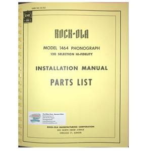 Fiftiesstore Rock-Ola Model 1464 - 120 Select Jukebox Installation Manual & Parts List
