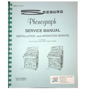 Fiftiesstore Seeburg Models AY100, AY160, Y100, Y160, AY100U & AY160U Jukebox Service Manual