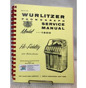Fiftiesstore Wurlitzer 1800 Jukebox Service Manual