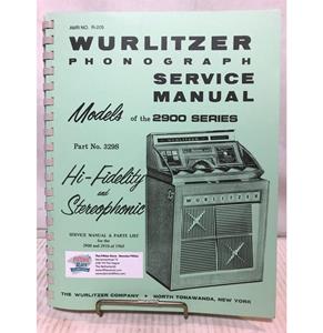 Fiftiesstore Wurlitzer 2900 Jukebox Models Service Manual