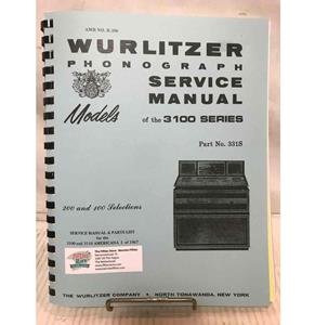 Fiftiesstore Wurlitzer 3100 And 3110 Americana I Jukebox Service Manual And Parts List