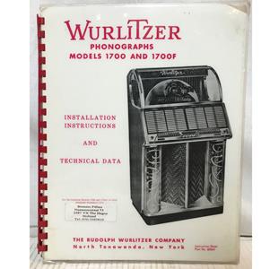 Fiftiesstore Installation, Instructions & Technical Data - Wurlitzer Jukebox Model 1700 & 1700F