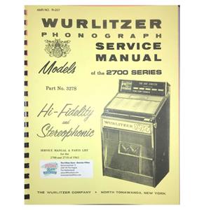 Fiftiesstore Wurlitzer 2700 Jukebox Service Manual