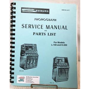 Fiftiesstore Service Manual & Parts List Seeburg Jukebox Model L-100 & K-200