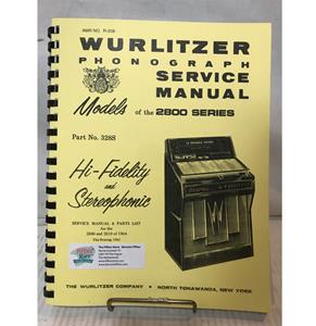 Fiftiesstore Wurlitzer 2800 And 2810 Jukebox Service Manual