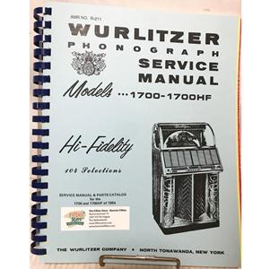 Fiftiesstore Service Manual - Wurlitzer Jukebox Model 1700-1700HF