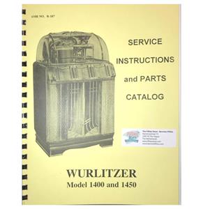 Fiftiesstore Wurlitzer 1400-1450 Service Manual & Parts Catalog